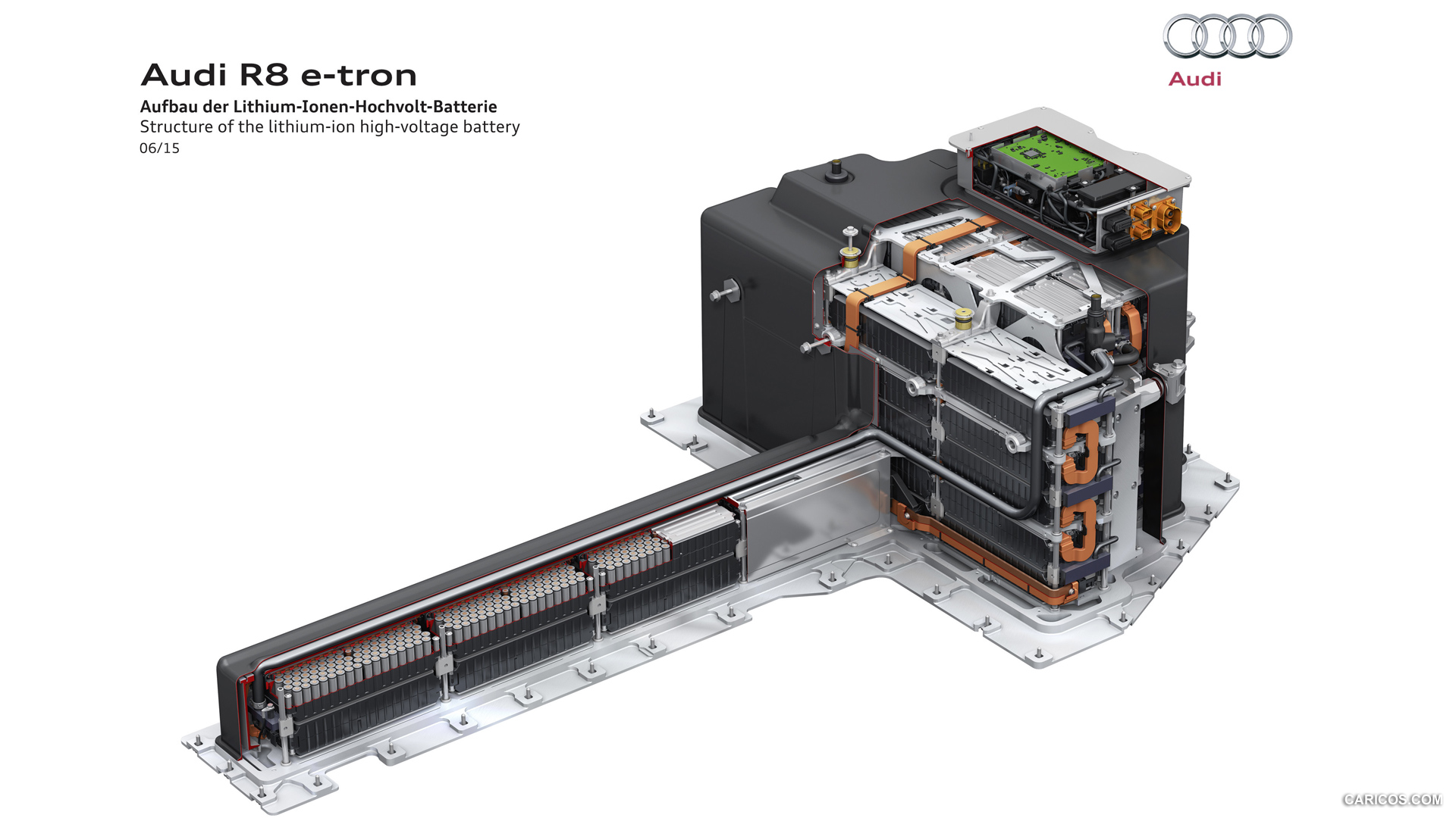 2016 Audi R8 etron  Structure of the Lithiumion HighVoltage 