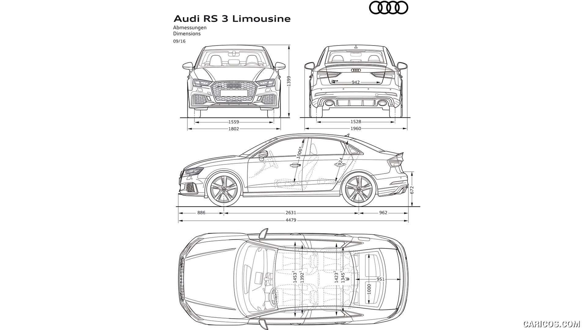 2018 Audi Rs3 Sedan - Dimensions 