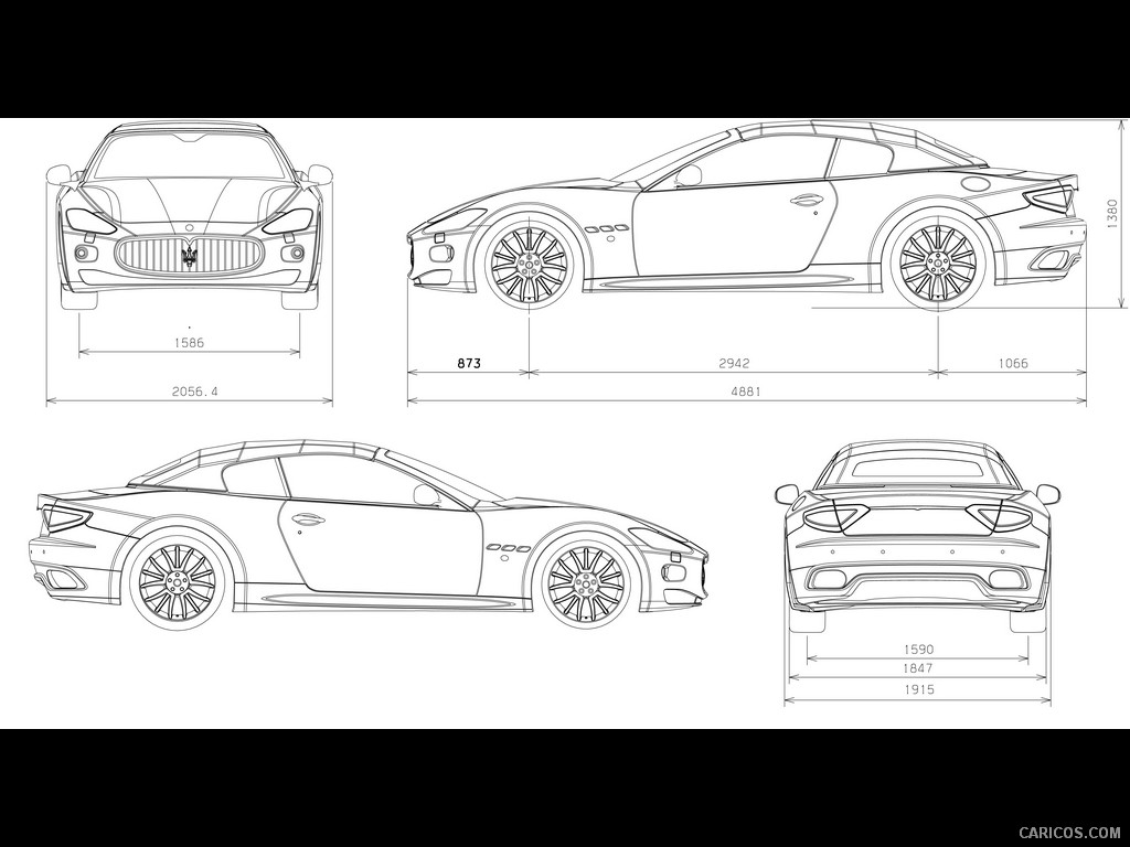2011 Maserati GranCabrio  - Technical Drawing, 1024x768, #55 of 59