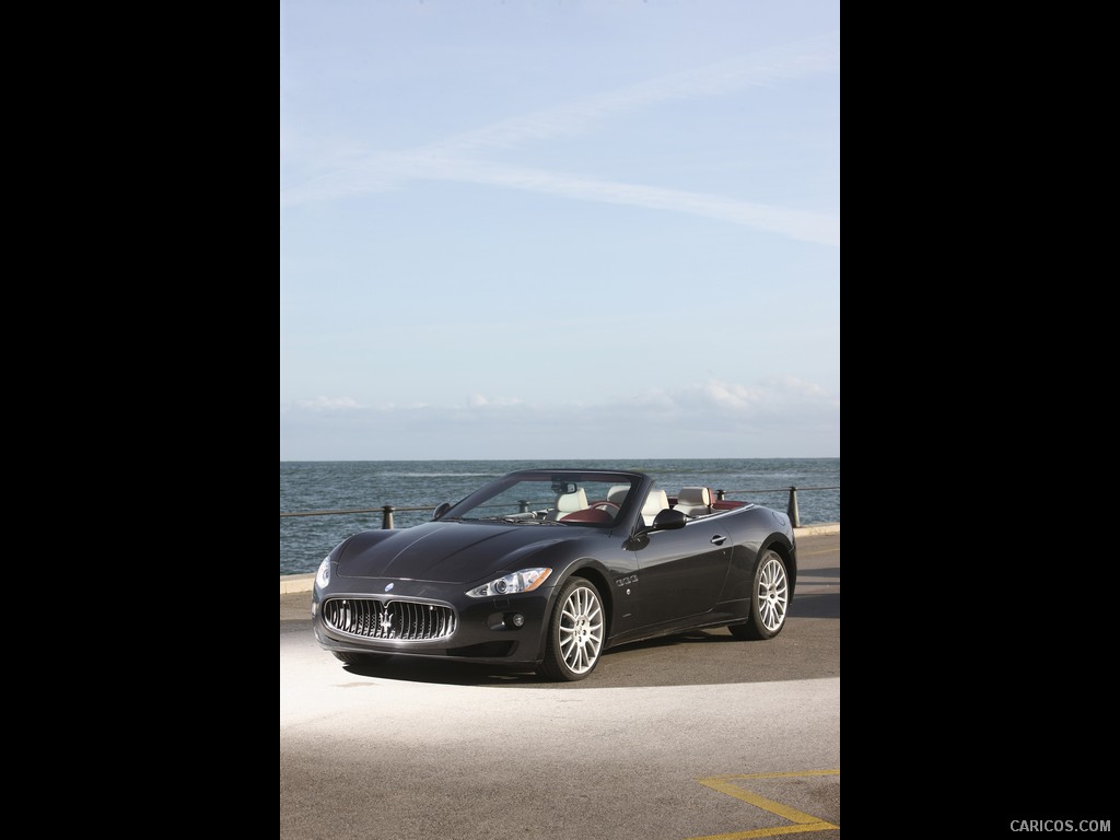2011 Maserati GranCabrio - Top Down - Front Left Quarter View Photo, 1024x768, #7 of 59