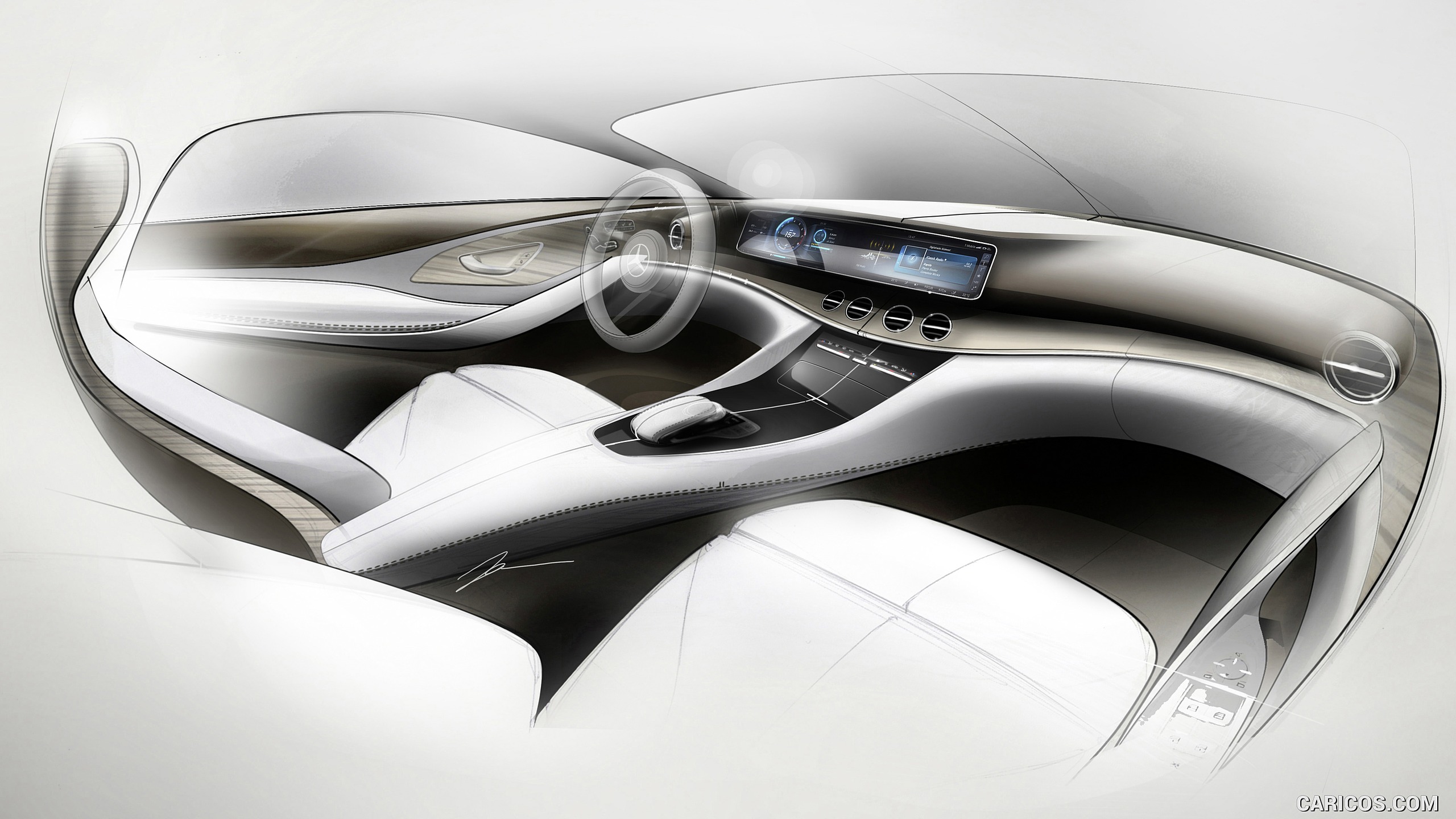 2017 Mercedes-Benz E-Class - Interior - Design Sketch | HD ...