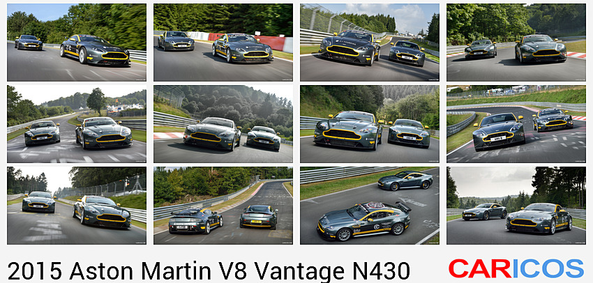 Aston Martin V8 Vantage N430 | 2015MY |  Alloro Green and N430 Race Car | Front