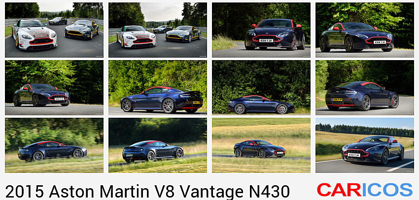Aston Martin V8 Vantage N430 | 2015MY |  Alloro Green and N430 Race Car | Front