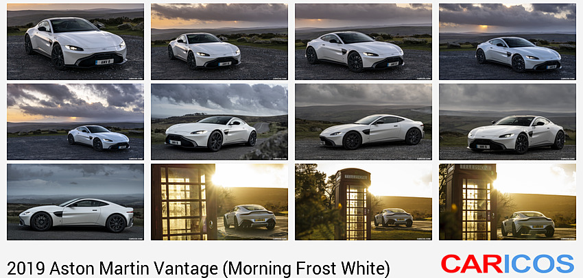 Aston Martin Vantage (Morning Frost White) | 2019MY | Front Three-Quarter