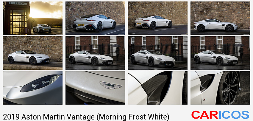 Aston Martin Vantage (Morning Frost White) | 2019MY | Rear Three-Quarter