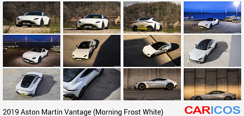 Aston Martin Vantage (Morning Frost White) | 2019MY | Front Three-Quarter
