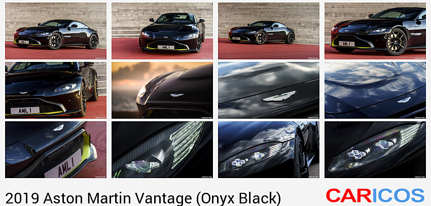 Aston Martin Vantage (Onyx Black) | 2019MY | Front Three-Quarter