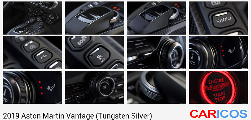 Aston Martin Vantage (Tungsten Silver) | 2019MY | Interior, Detail