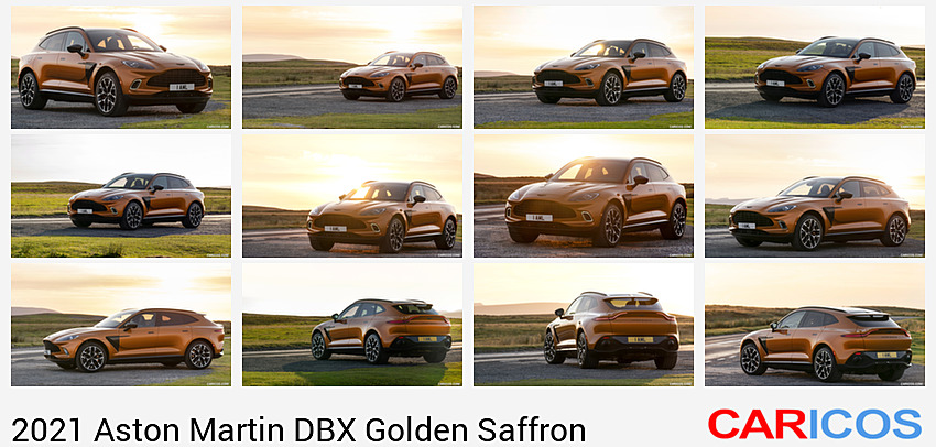 Aston Martin DBX Golden Saffron | 2021MY | Front Three-Quarter