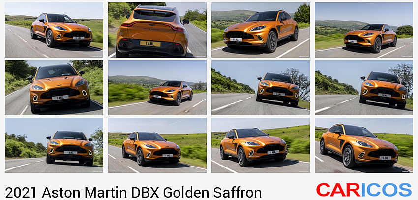 Aston Martin DBX Golden Saffron | 2021MY | Front Three-Quarter