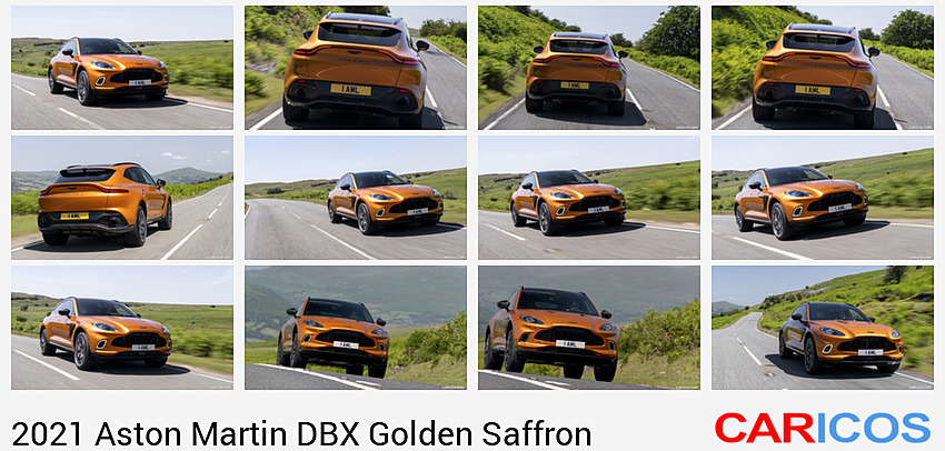 Aston Martin DBX Golden Saffron | 2021MY | Front Three-Quarter