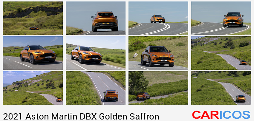 Aston Martin DBX Golden Saffron | 2021MY | Front Three-Quarter
