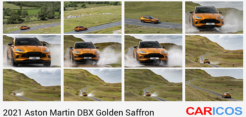Aston Martin DBX Golden Saffron | 2021MY | Rear Three-Quarter