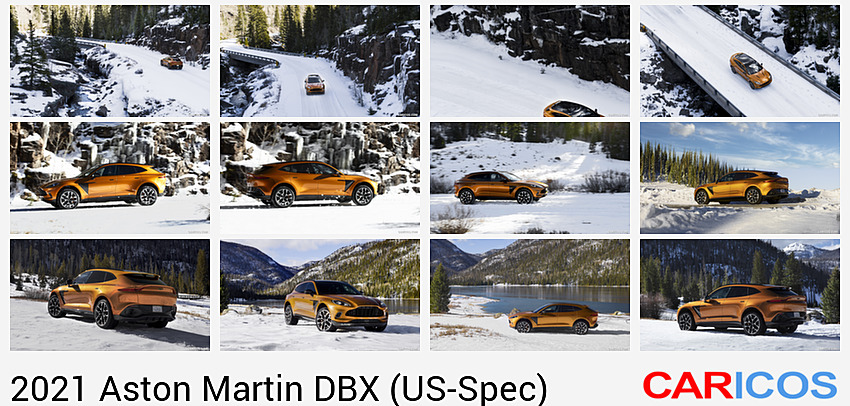 2021 Aston Martin DBX (Golden Saffron; US-Spec) | Rear Three-Quarter