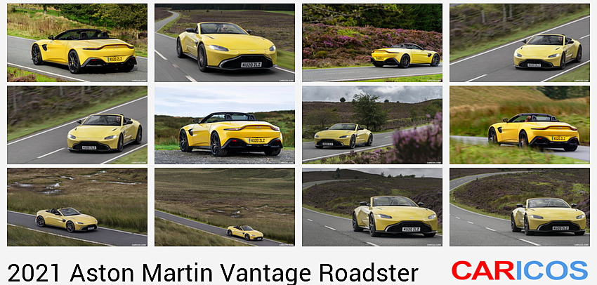 Aston Martin Vantage Roadster | 2021MY | (Color: Yellow Tang) | Rear Three-Quarter