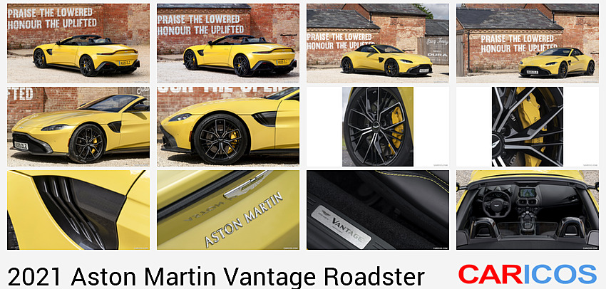 Aston Martin Vantage Roadster | 2021MY | (Color: Yellow Tang) | Rear Three-Quarter