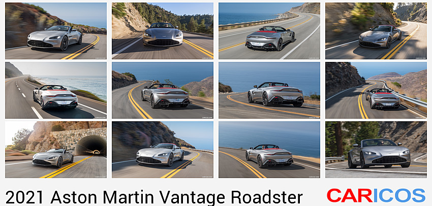 Aston Martin Vantage Roadster | 2021MY | (Color: Spirit Silver; US-Spec) | Front Three-Quarter