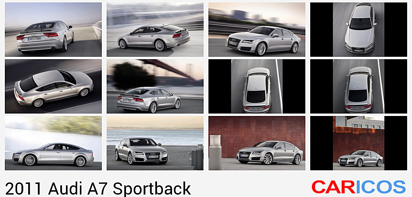 Audi A7 Sportback (2011) | Rear Wing (Spoiler) UP | Rear Right Quarter 