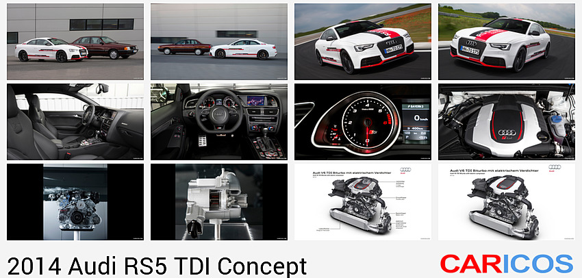Audi RS5 TDI Concept | 2014MY |  and Audi 100 2.5 TDI | Side