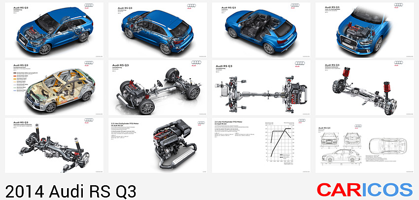 Audi RS Q3 (2014) Drivetrain | Technical Drawing