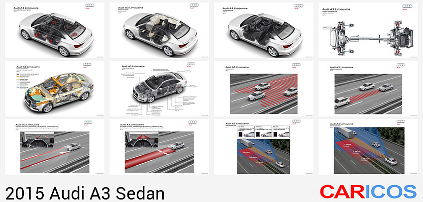 Audi A3 Sedan | 2015MY | Bang & Olufsen Sound System | Technical Drawing