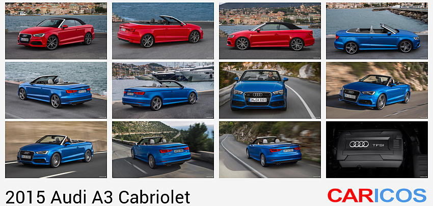 Audi A3 Cabriolet | 2015MY |  2.0 TDI (Misano Red pearl-effect) | Front