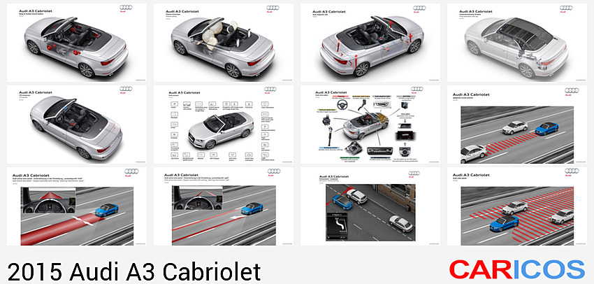 Audi A3 Cabriolet (2015) Bang & Olufsen Sound System | Technical Drawing
