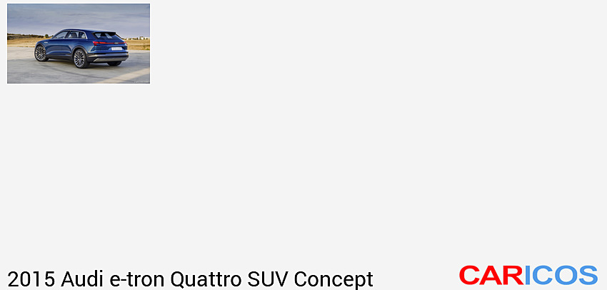 Audi e-tron Quattro SUV Concept | 2015MY | Rear