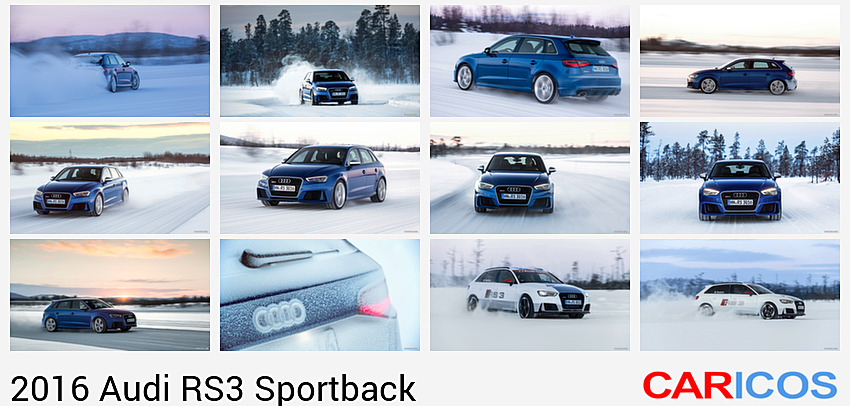 Audi RS3 Sportback | 2016MY |  (Sepang Blue) In Snow | Rear