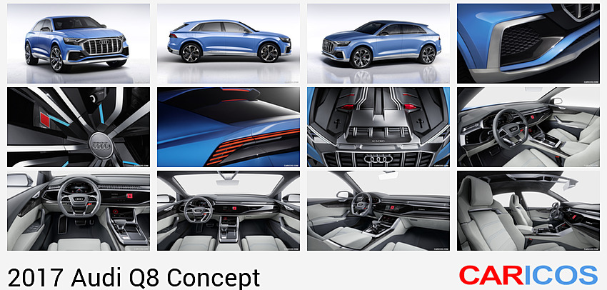 Audi Q8 Concept | 2017MY |  (Color: Bombay Blue) | Front Three-Quarter