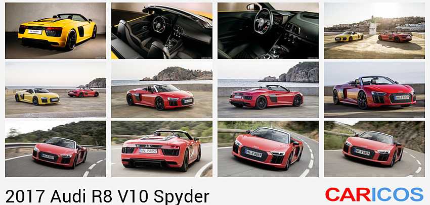 Audi R8 V10 Spyder | 2017MY | Top Down | Rear Three-Quarter
