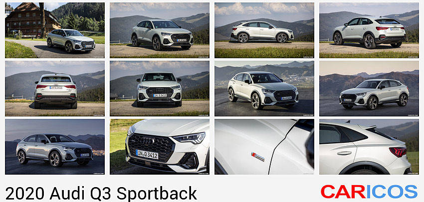Audi Q3 Sportback | 2020MY |  (Color: Dew Silver) | Front Three-Quarter