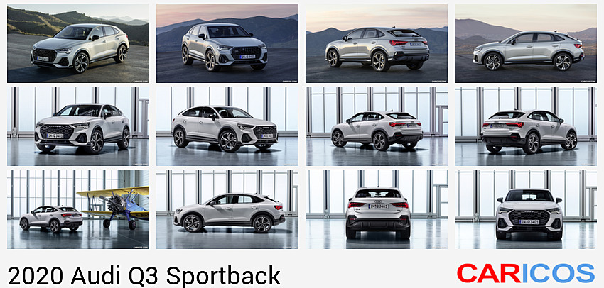 Audi Q3 Sportback | 2020MY |  S line (Color: Dew Silver) | Front Three-Quarter