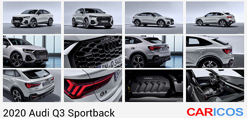 Audi Q3 Sportback | 2020MY |  S line (Color: Dew Silver) | Front Three-Quarter