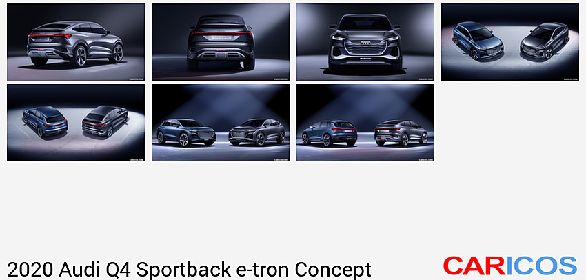 Audi Q4 Sportback e-tron Concept | 2020MY |  (Color: Kinetic Grey) | Rear Three-Quarter