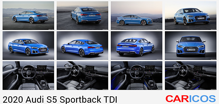 Audi S5 Sportback TDI | 2020MY | (Color: Turbo Blue) | Rear Three-Quarter