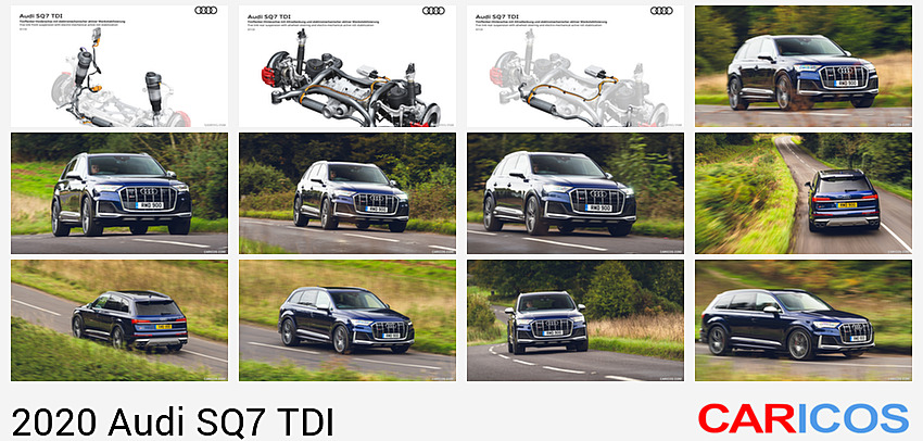 Audi SQ7 TDI | 2020MY | Five link front suspension with allwheel stearing and electro-mechanical aktive roll stabilization