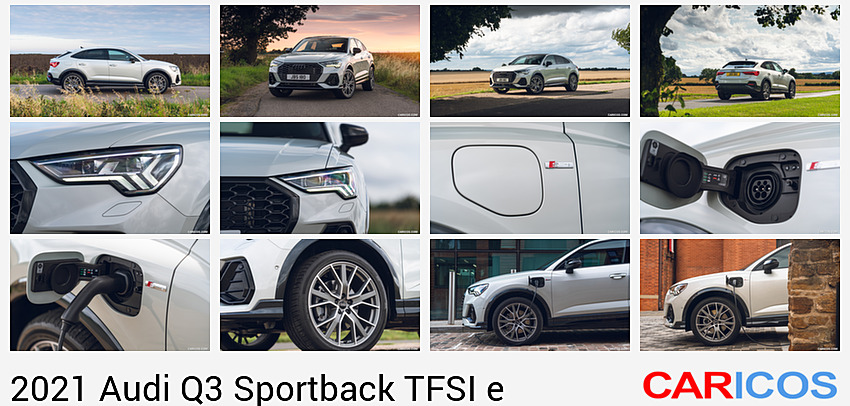 2021 Audi Q3 Sportback 45 TFSI e Plug-In Hybrid (Color: Dew Silver; UK-Spec) | Side