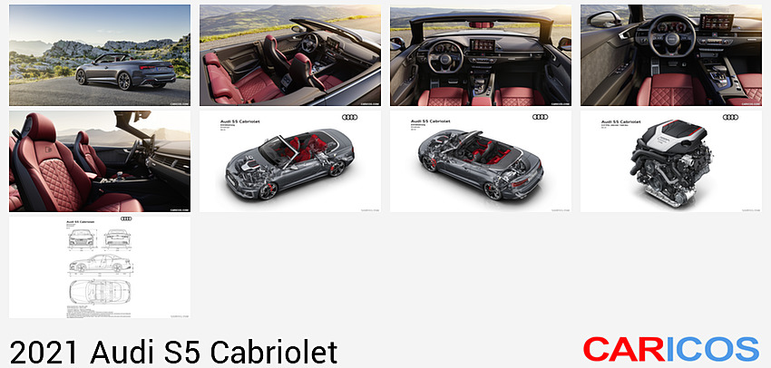 Audi S5 Cabriolet | 2021MY |  (Color: Daytona Gray) | Rear Three-Quarter