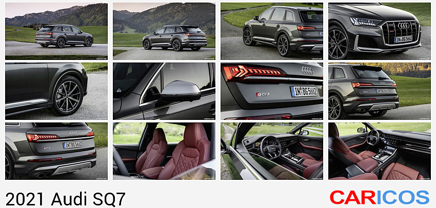 Audi SQ7 | 2021MY |  TFSI (Color: Daytona Grey) | Rear Three-Quarter