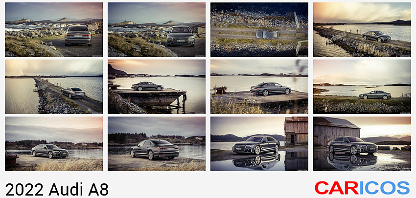 Audi A8 | 2022MY |  L (Color: Manhattan Grey) | Rear