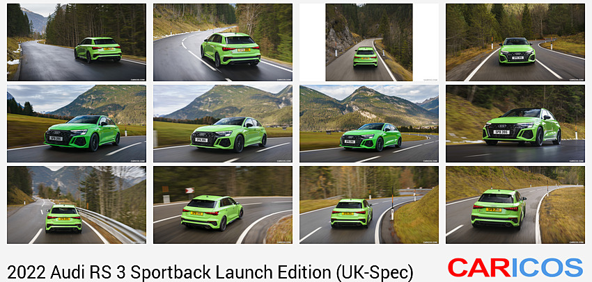 Audi RS 3 Sportback Launch Edition (UK-Spec) | 2022MY | Rear Three-Quarter