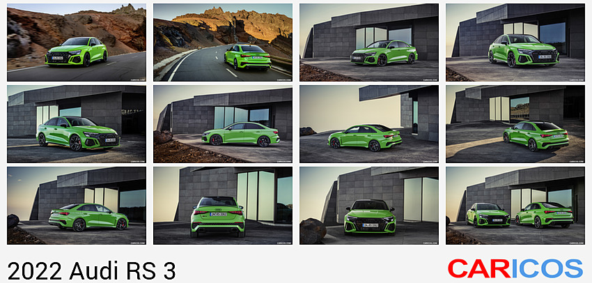 Audi RS 3 | 2022MY |  (Color: Kyalami Green) | Front Three-Quarter