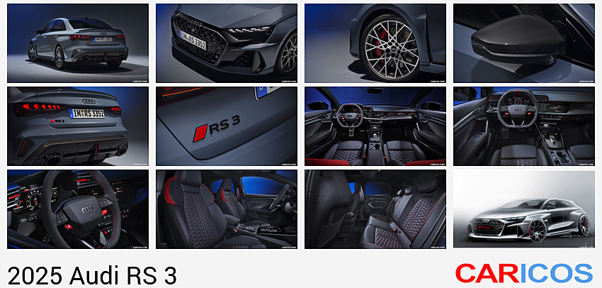 Audi RS 3 | 2025MY |  (Color: Kemora Grey) | Rear Three-Quarter