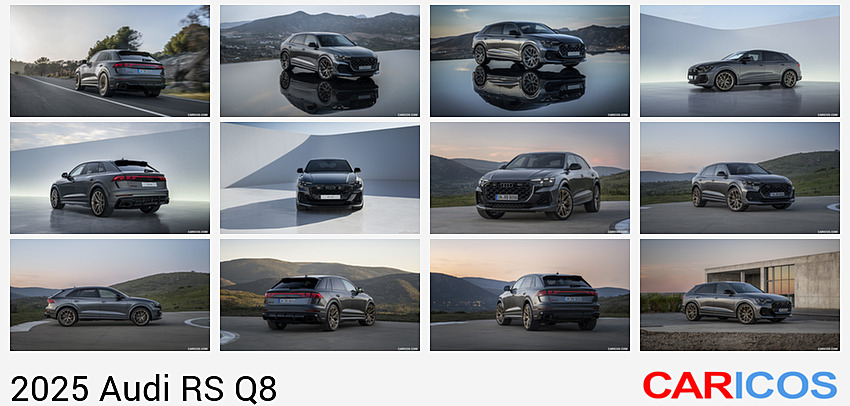 Audi RS Q8 | 2025MY | (Color: Daytona Grey Perl Effect) | Rear Three-Quarter