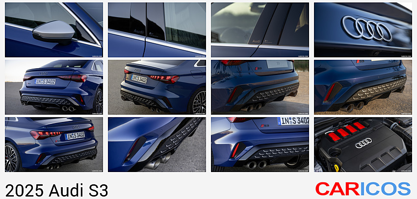 Audi S3 | 2025MY |  Sedan (Color: Ascari Blue Metallic) | Mirror