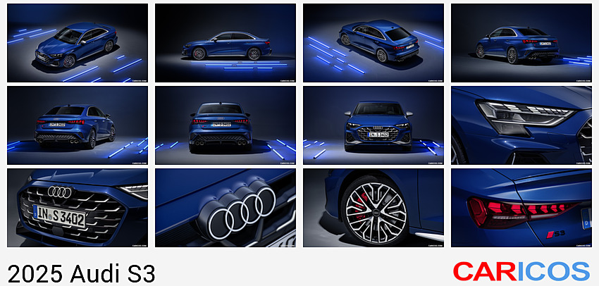 Audi S3 | 2025MY |  Sedan (Color: Ascari Blue Metallic) | Front Three-Quarter