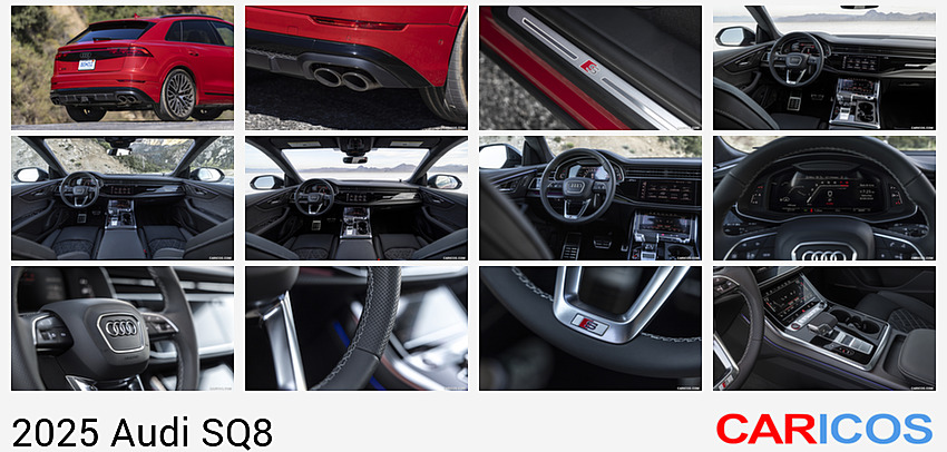 Audi SQ8 | 2025MY | US-Spec (Color: Chili Red) | Rear