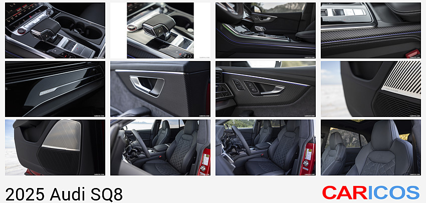 Audi SQ8 | 2025MY | US-Spec (Color: Chili Red) | Central Console