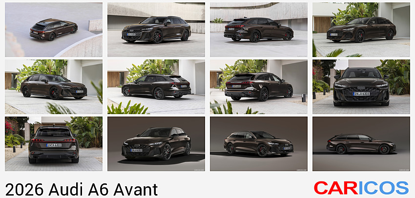Audi A6 Avant | 2026MY |  (Color: Madeira Brown Metallic) | Rear Three-Quarter